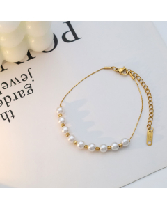 Wholesale Stainless Steel Pearl Bracelet 18K Gold-plated Non-fading Bracelet