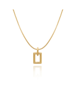 Fashion French Style Photo Frame Box Sweater Chain Long Stainless Steel Necklace