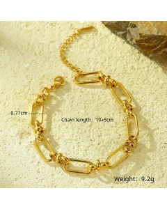 Wholesale Stainless Steel Bracelet INS Style Fashion Bracelet Plated 18K Gold Inlaid Zircon Bracelet