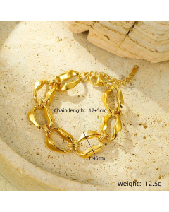 Wholesale Stainless Steel Bracelet INS Style Fashion Bracelet Plated 18K Gold Inlaid Zircon Bracelet