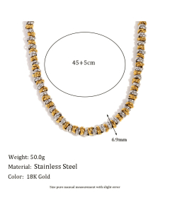 Wholesale Stainless Steel Fine Jewelry Plated 18K Gold Necklace Bracelet -Necklace-Other