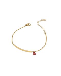Wholesale Stainless Steel Bracelet Red Heart Bead Bracelet