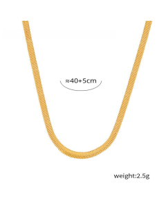 Plain Plated Gold Stainless Steel Necklace Wholesale