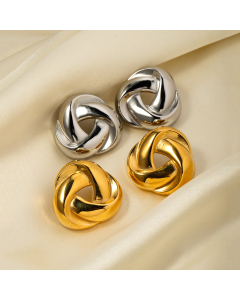 Wholesale New Trendy Earrings Stainless Steel Retro Braid Feeling Earrings 