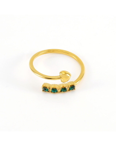 Personality Fashion Exquisite Inlaid Crystal Opening Stainless Steel Ring Female