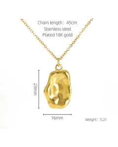 Fashion Commuter Rose Flower Irregular Shell Stainless Steel Collarbone Chain Necklace For Women