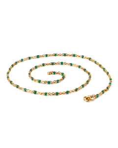 Casual Vacation Round Stainless Steel Enamel 18K Gold Plated Necklace