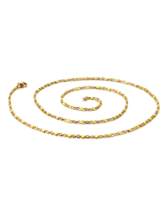 Casual Vacation Round Stainless Steel Enamel 18K Gold Plated Necklace