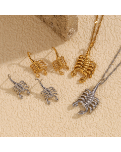 Wholesale Stainless Steel Necklace Scorpion Pendant Necklace Earrings 