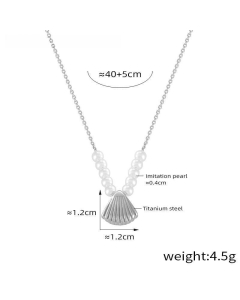 Temperament Shell Pendant Necklace Wholesale Stainless Steel Necklace