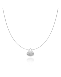 Dialy Style Scalloped Shell Stainless Steel Snake Bone Necklace Clavicle Chain