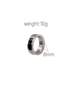 Wholesale Stainless Steel Men's Ring Hip Hop Silver Black Hand Jewelry Handsome Fashion Men's Ring