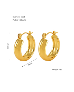 Fine Jewelry Horseshoe Buckle Earrings Star C-shaped Braided Earrings Stainless Steel Earrings