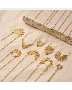 Wholesale Stainless Steel Necklace Sun Flower Necklace