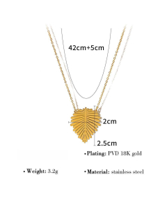 Wholesale Stainless Steel Necklace Sun Flower Necklace-Gold Color-07