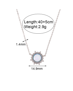 Minimalism Vintage Sun Stainless Steel Pendant Necklace 