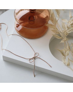 Minimalism Snake Bone Bow Stainless Steel Necklace Clavicle Chain