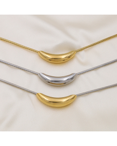 Wholesale Stainless Steel Choker Necklace Popular Do Not Fade Personality Round Tube Thick Curved Tube Necklac