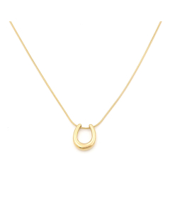 Wholesale Stainless Steel U-shaped Necklace Niche Minimalism Solid Color Horseshoe Pendant Necklace