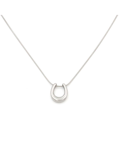 Niche Minimalism Solid Color Stainless Steel U-shaped Necklace Horseshoe Pendant Necklace