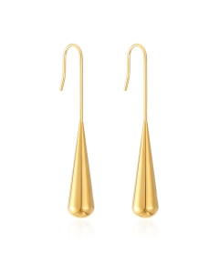 Stainless Steel Waterdrop Earring Fine Jewelry Gold Plated CA08810034