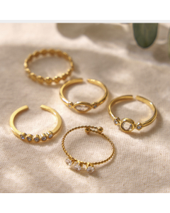 Wholesale Stainless Steel Ring White Zircon Inlaid Ring YK29021