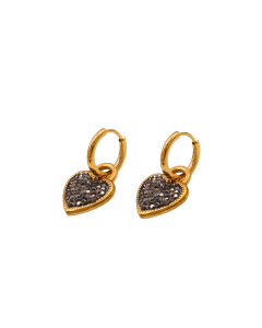 Fashion Niche Design Zircon Love Titanium Steel Earrings