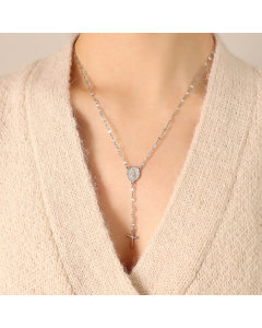 Steel New Geometric Jesus Cross Pendant Necklace In Wholesale CA7810135