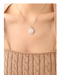 Gold Religion Hands Pendant With Titanium Steel Necklace CA7810134