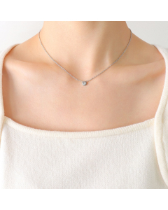 Steel Single zircon Titanium Steel Necklace CA7810142