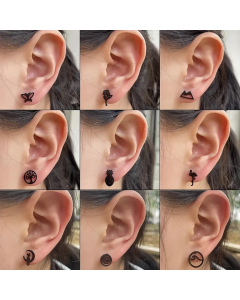 Geometric Stainless Steel Earrings Plated Studs Earring CA08810992