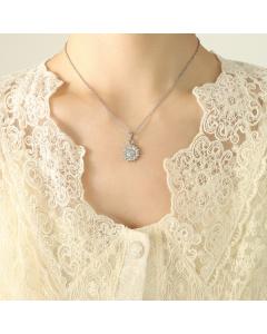 Sunflower Pendant Stainless Steel Necklace-40+5cm