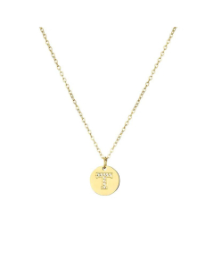 Fashion Diamond Clavicle Chain Letter Pendant Titanium Steel Necklace-T