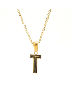 T Initial Necklaces for Women Girls 18k gold Chain Necklace CA7810230
