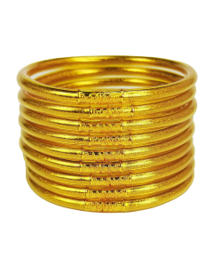 Top Sale Glitter Filled Jelly Silicone Bracelets LY881002-15 golden