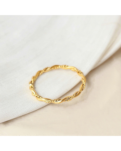 Wholesale Stainless Steel Ring French Simple Style Twist Ring Non-fading Stacked Wear Mobius Ring