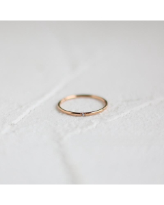 Wholesale Fine Ring Fashion Single Diamond Stainless Steel Ring-Rose Gold Color-01-6