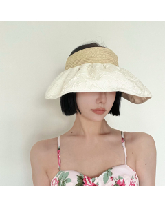 Textured Visor Hat, Foldable, Breathable, Sun Protection-HC680720