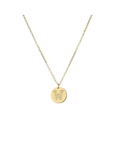 Fashion Diamond Clavicle Chain Letter Pendant Titanium Steel Necklace-W