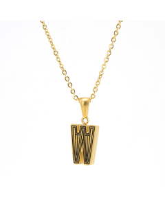 W Initial Necklaces for Women Girls 18k gold Chain Necklace CA7810230