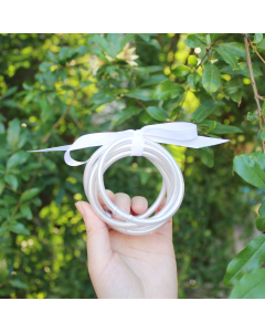 White Jelly Bangles 5 PCS Set Silicone Bracelet LY881006-30001