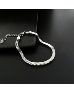 Wholesale Necklace Basic Style Gold Plated Stainless Steel Necklace China Jewelry Stock-Steel Color-Bracelet
