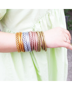 Wholesale Set Of 3 Varnish Bangle Woven Bracelet LY881011