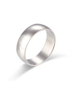 Wholesale Stainless Steel Ring Plated 18K Gold Circle Ring YK28620-Steel Color-6mm-5