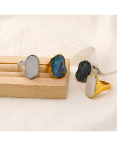 Wholesale Stainless Steel Ring Irregular Shell Ring