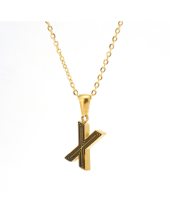 X Initial Necklaces for Women Girls 18k gold Chain Necklace CA7810230
