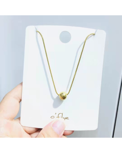 Single Ball Chokers Necklace Good Luck Thin Snake Chain Adjustable Steel Necklace For Women Girls Nice Gifts