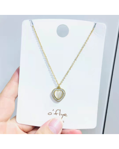 Necklace Heart Charm Necklace for Women Love Heart Necklace Gift for Girls Women In Gold Plated 316L Steel