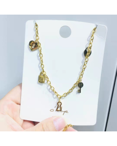 Necklace Open Your Heart Necklace With Key Heart Bags Pendant In 316L Stainless Steel Necklace In Gold Color