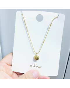 Necklace Lucky Ball Pendant Necklace With Stainless Steel Ball Chain Necklace In Gold Plated